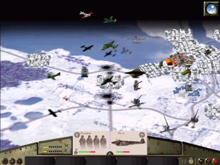 LUFTSCHLACHT W&auml;hrend die Bodentruppen sich in der verschneiten Landschaft bekriegen, sch&uuml;tzen die deutschen Jagdflugzeuge die eigenen Bomber.